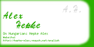 alex hepke business card